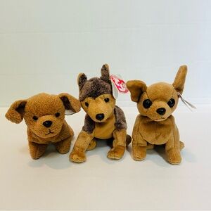 TY Beanie Babies Dogs Collection Tuffy Sarge Tiny